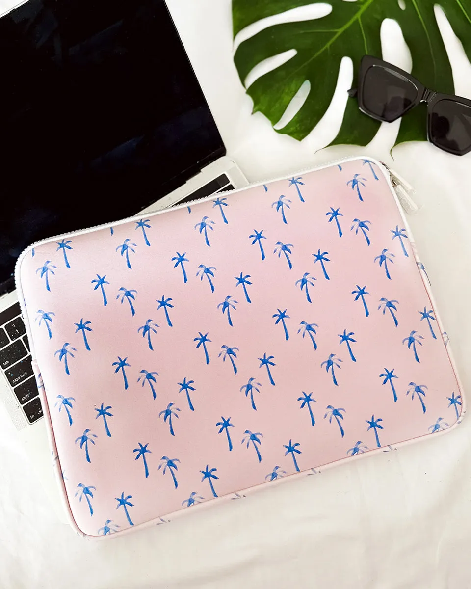 *14in Palms on Pink Laptop Case