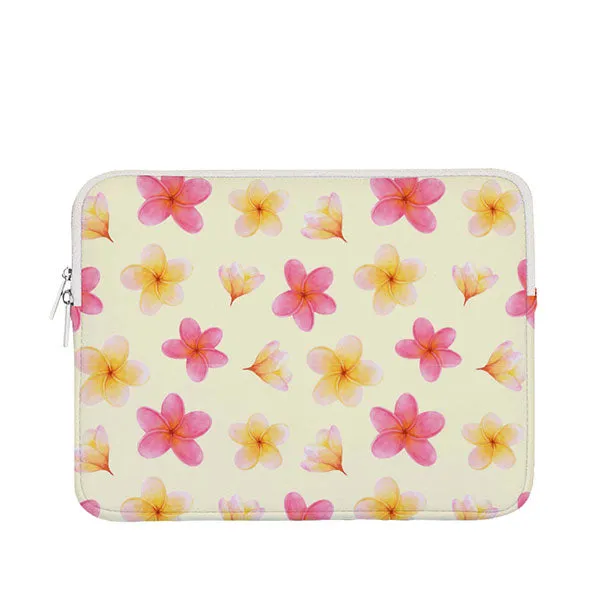 *15.5in Plumerias on Yellow Laptop Case