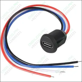 4Pin USB Connector Type-C Waterproof with Female Socket Fast Charging Jack Charging Port USB-C Charger Plug Socket