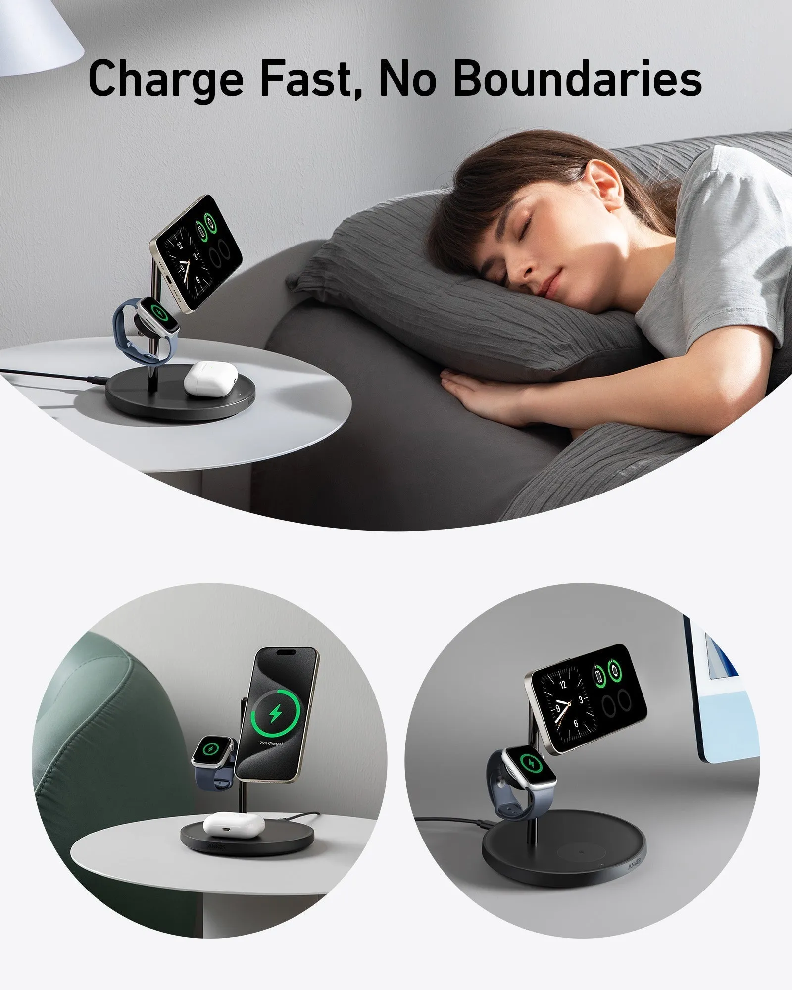 Anker MagGo Wireless Charging Station (3-in-1 Stand)