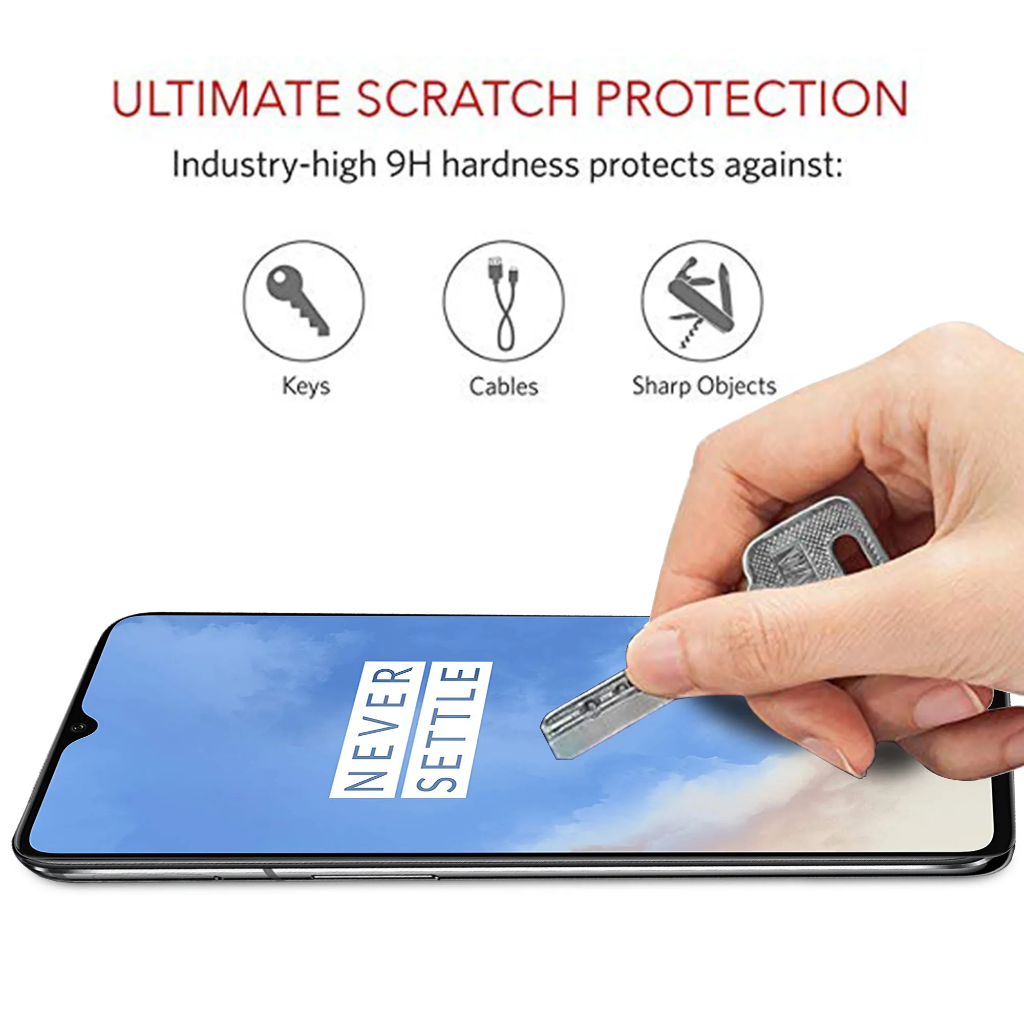 Black Shield Premium OnePlus 7t Tempered Glass