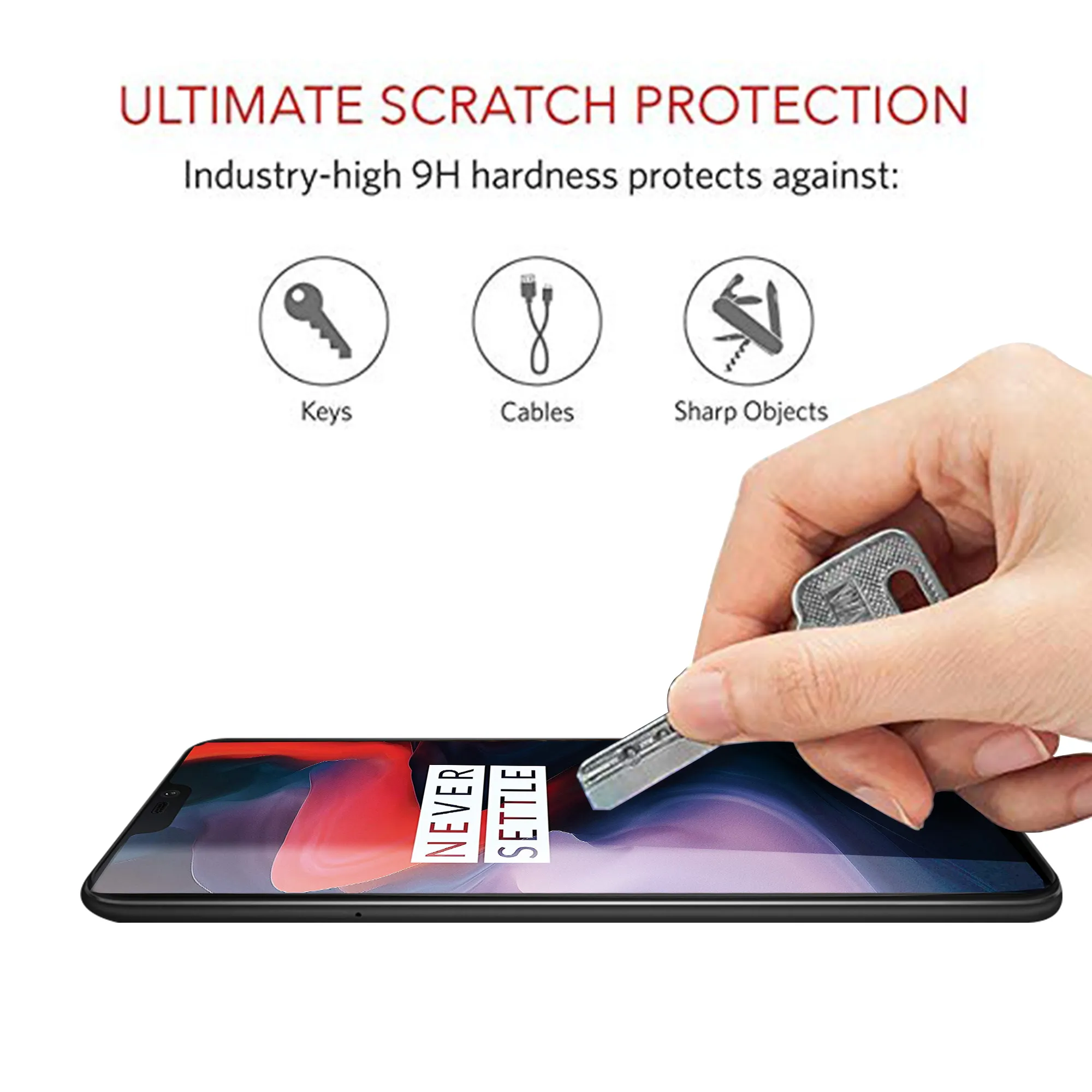 Black Shield Premium Tempered Glass - OnePlus 6