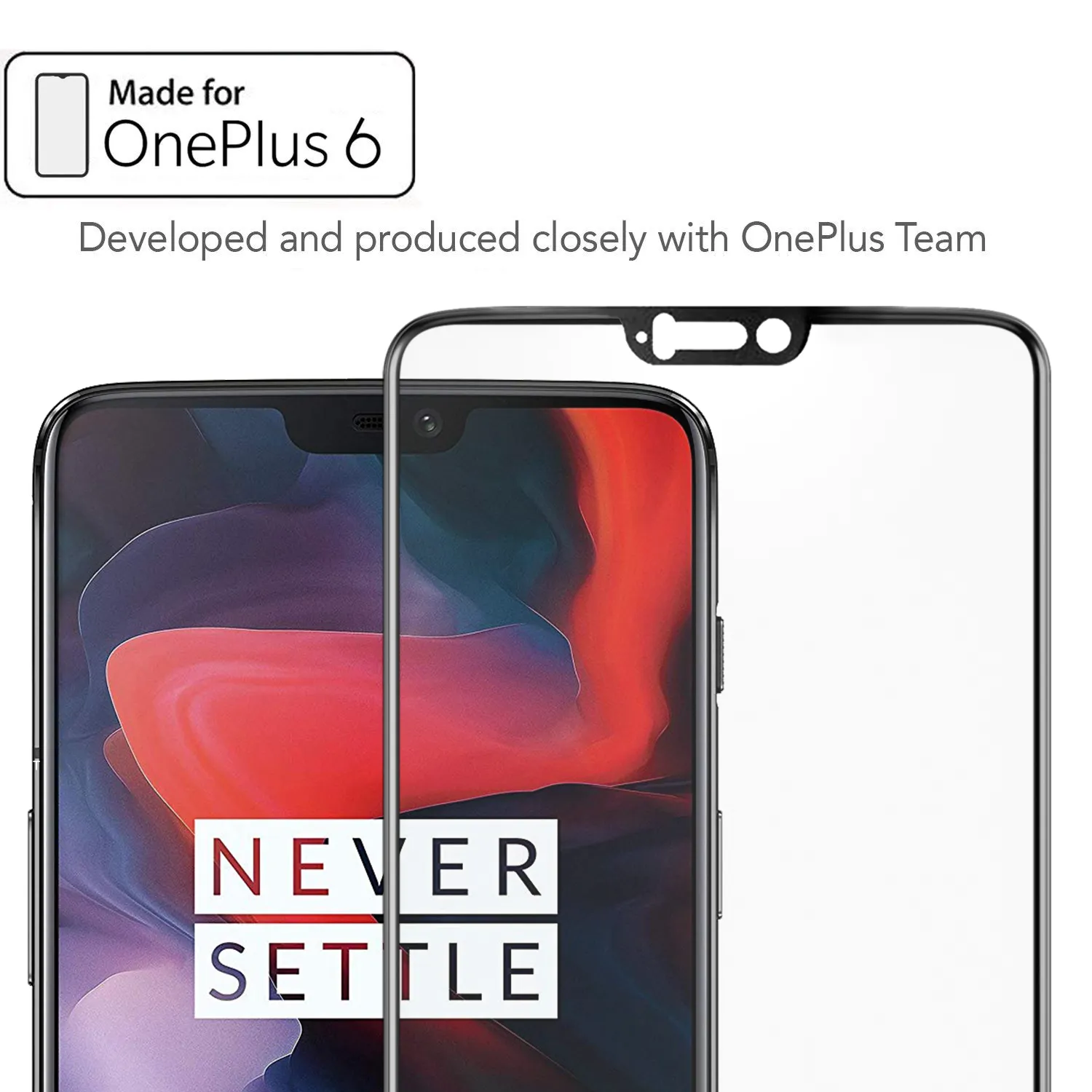 Black Shield Premium Tempered Glass - OnePlus 6