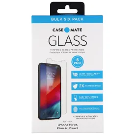 Case-Mate Tempered Glass Protector 6-Pack for iPhone 11 Pro & iPhone Xs - Clear