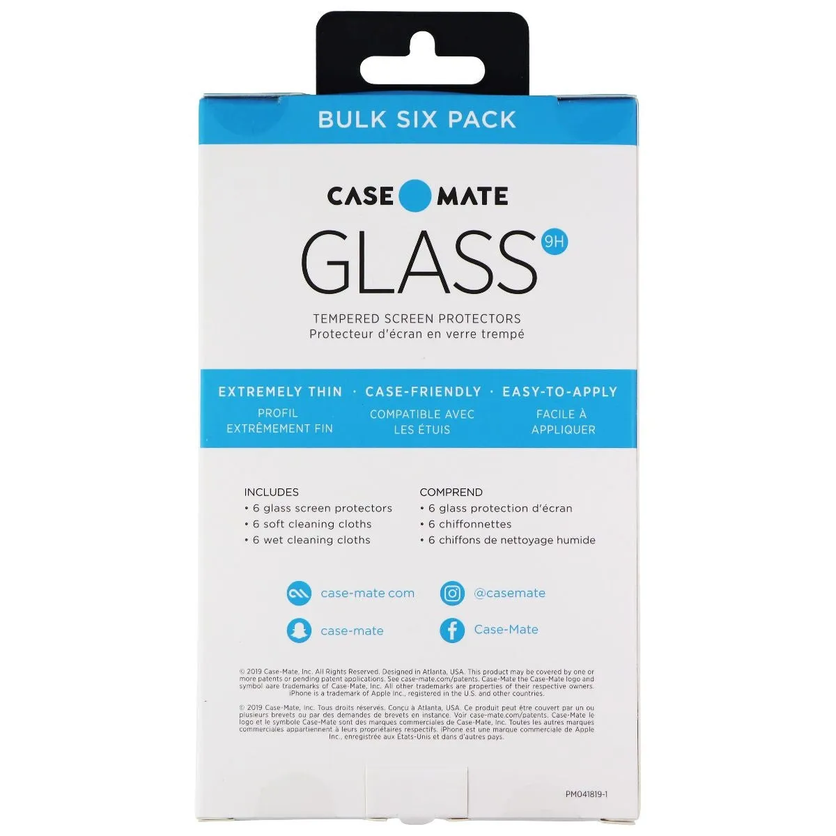 Case-Mate Tempered Glass Protector 6-Pack for iPhone 11 Pro & iPhone Xs - Clear