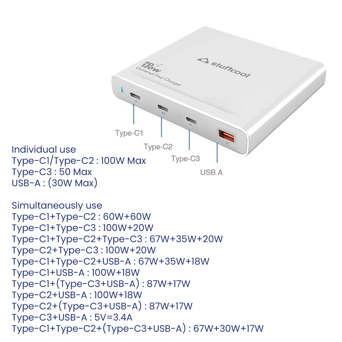 Centurion 120W 4 Port Charging Station