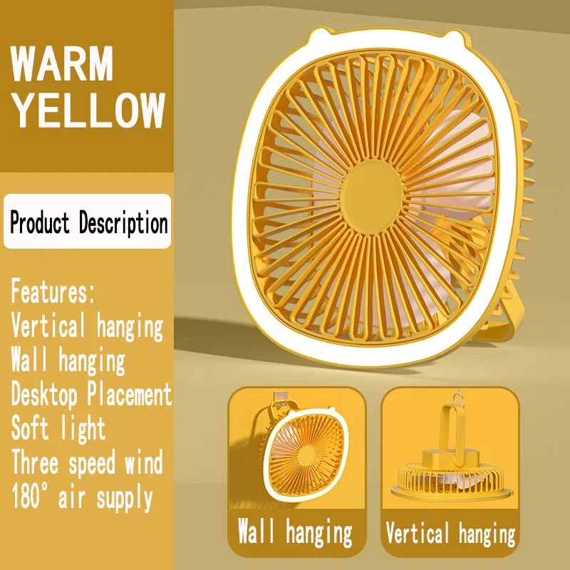 Compact Easy Mini Night Lamp USB Air Cooler
