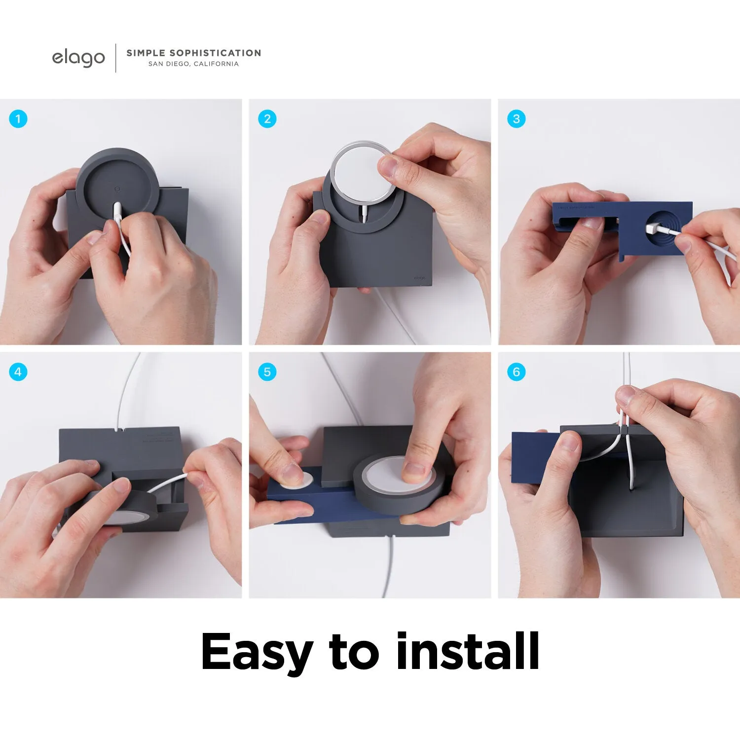 Elago MS5 Duo Charging Stand Compatible with MagSafe Charger and Apple Watch
