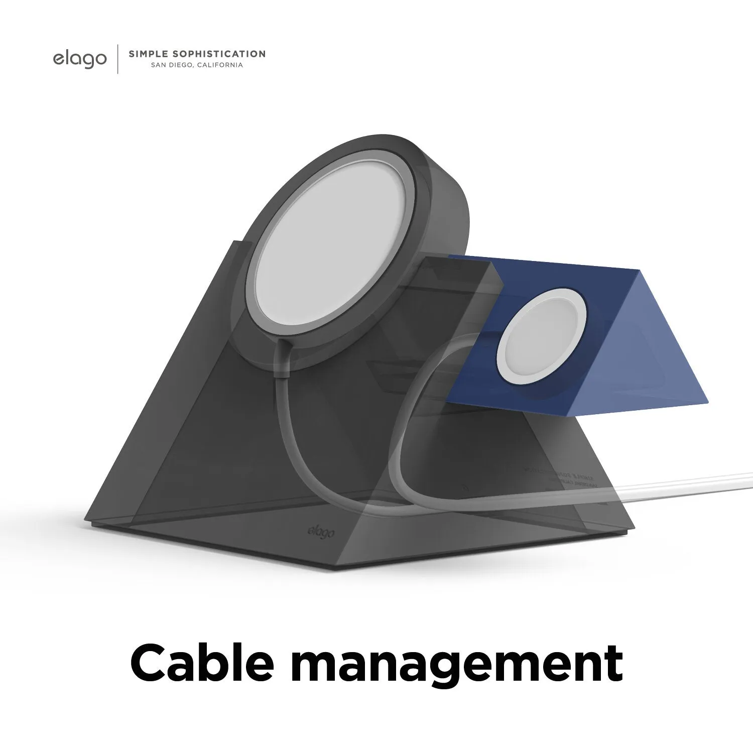 Elago MS5 Duo Charging Stand Compatible with MagSafe Charger and Apple Watch
