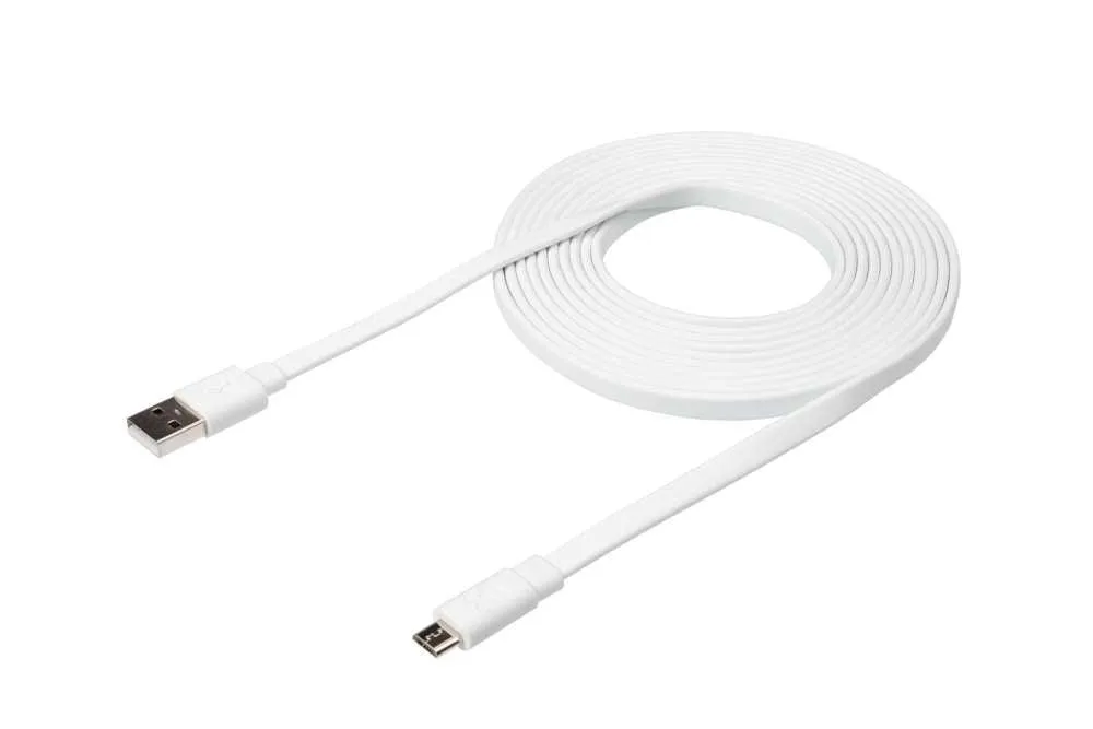 Flat USB to Micro USB Cable - 3 meter