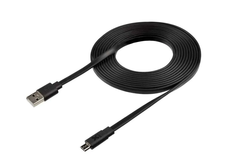 Flat USB to Micro USB Cable - 3 meter