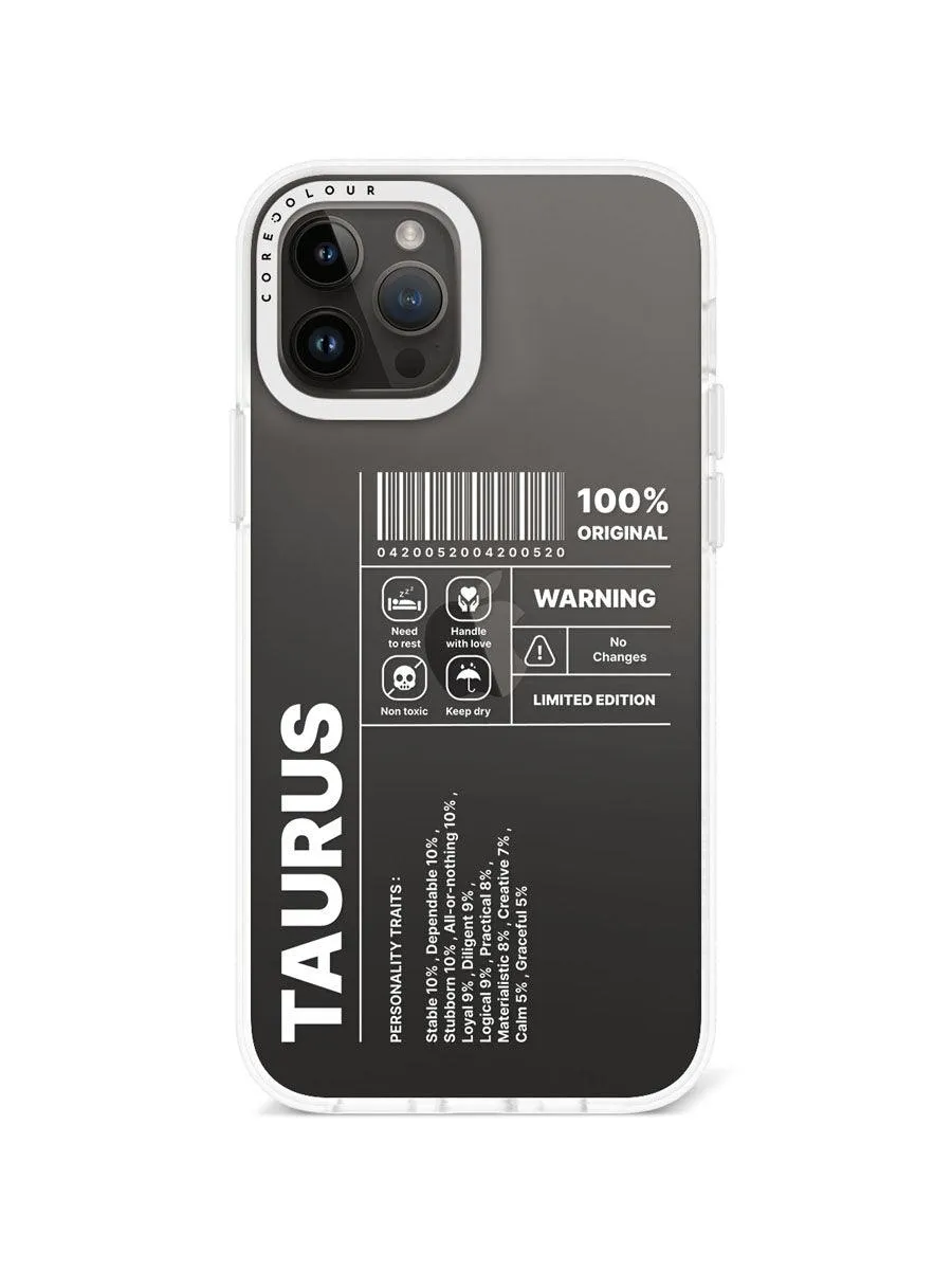 iPhone 12 Pro Warning Taurus Phone Case