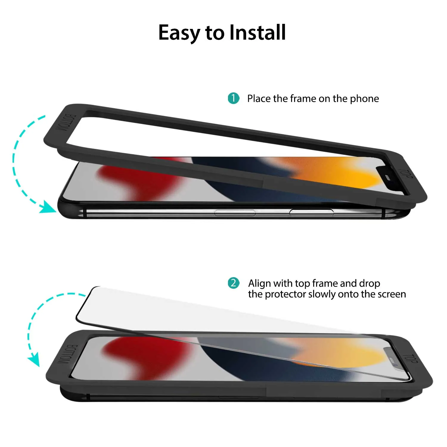iPhone 13 Full Tempered Glass Screen Protector 2 Pack