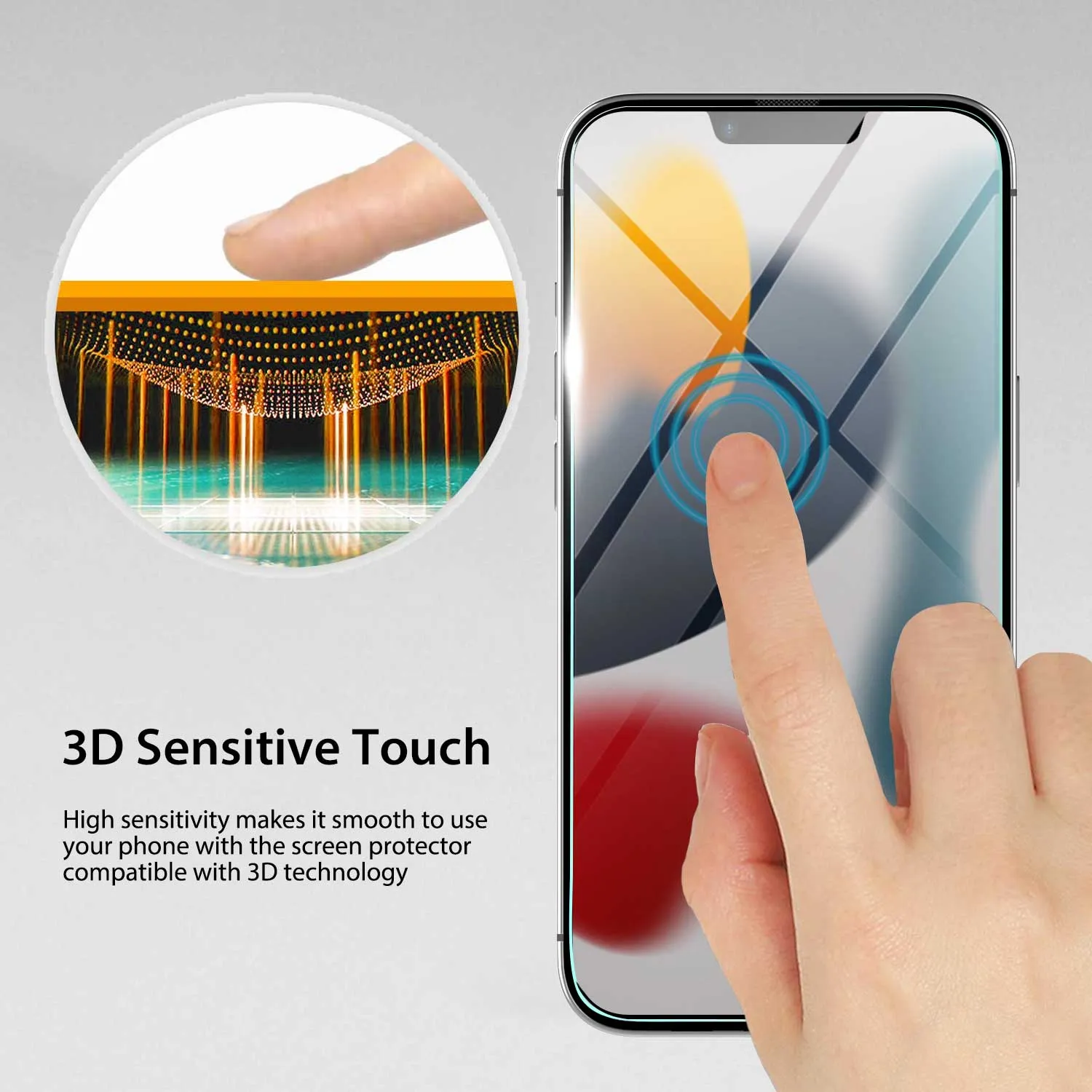 iPhone 13 Full Tempered Glass Screen Protector 2 Pack