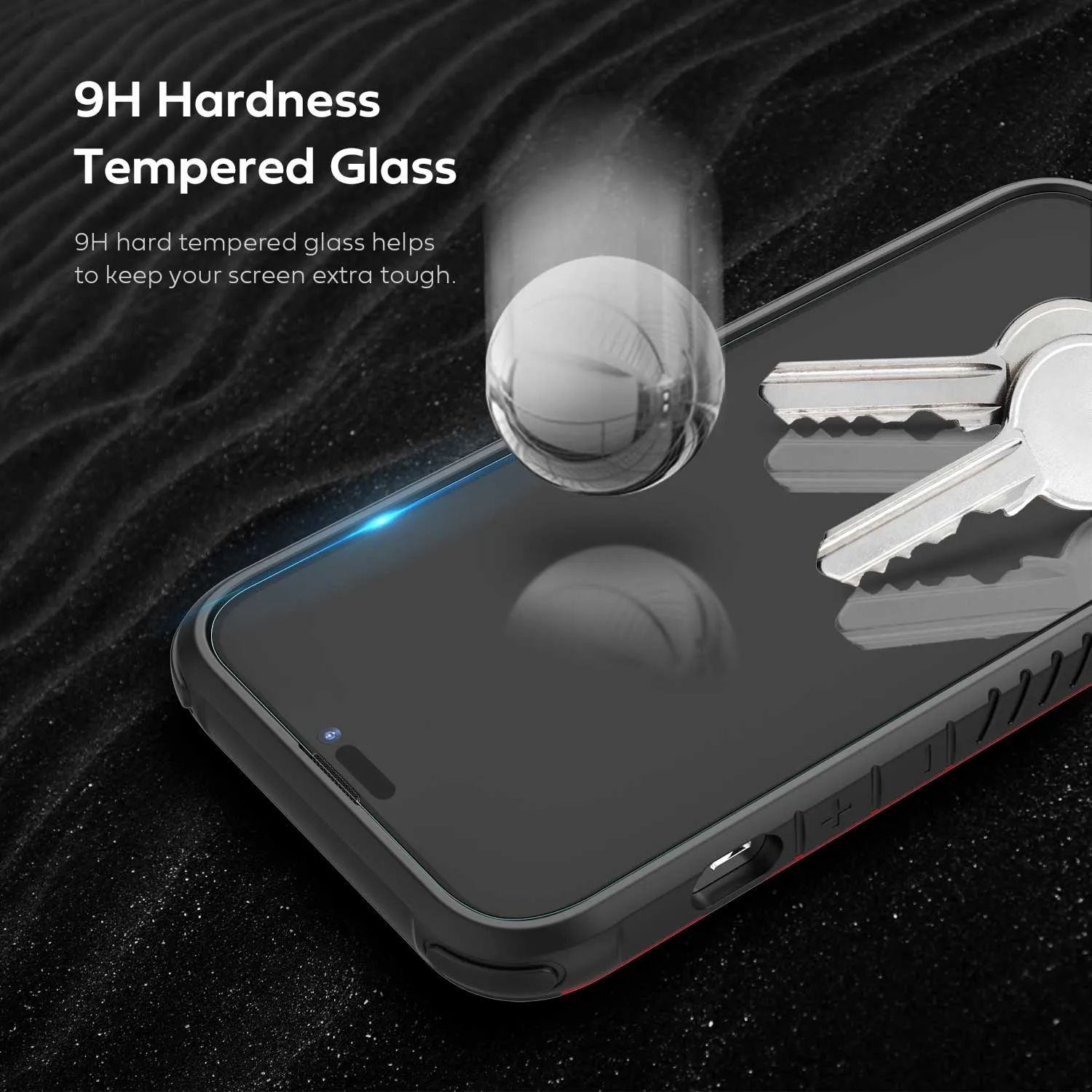 iPhone 14 Pro Tempered Glass Screen Protector 2 Pack w/ Installation Kit