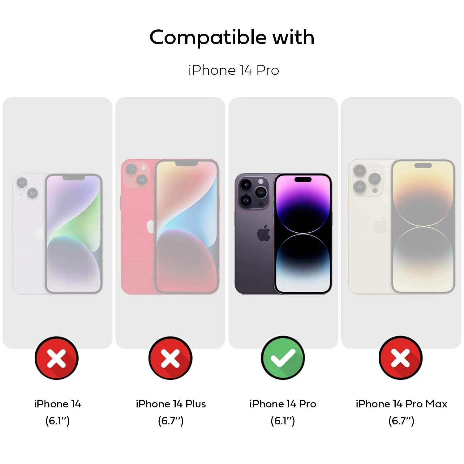 iPhone 14 Pro Tempered Glass Screen Protector 2 Pack w/ Installation Kit