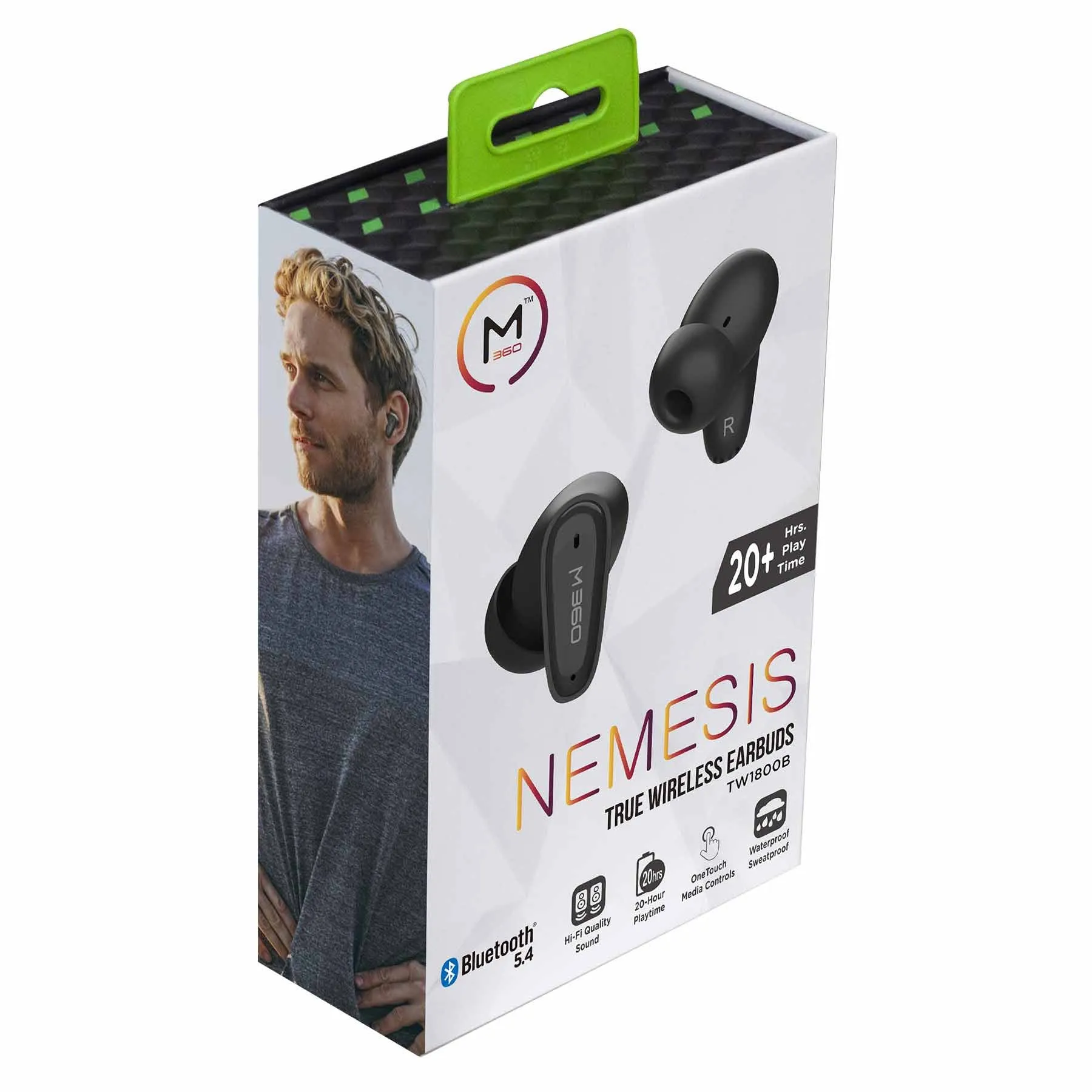 m360 Nemesis True Wireless Earbuds - Bluetooth Headphones - TW1800B