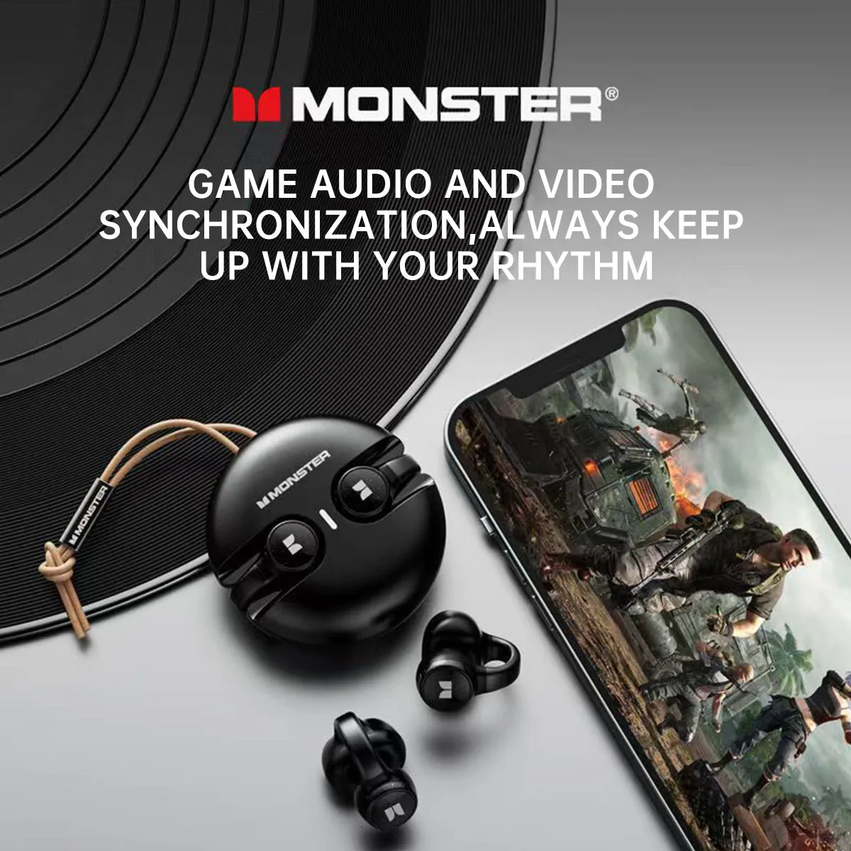 MONSTER XKT21 Ear Clip Air Conduction Wireless Earphones Black