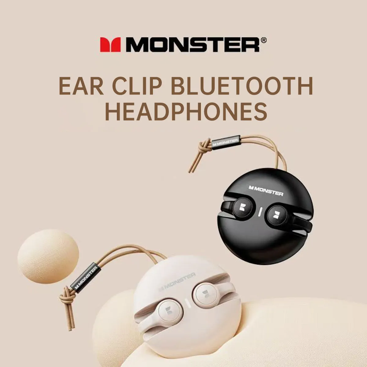 MONSTER XKT21 Ear Clip Air Conduction Wireless Earphones Black