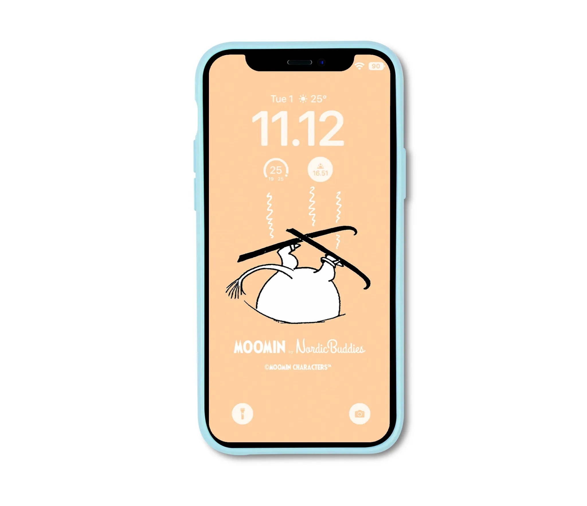 Moomintroll's Tail iPhone Case Biodegradeable - Light Blue