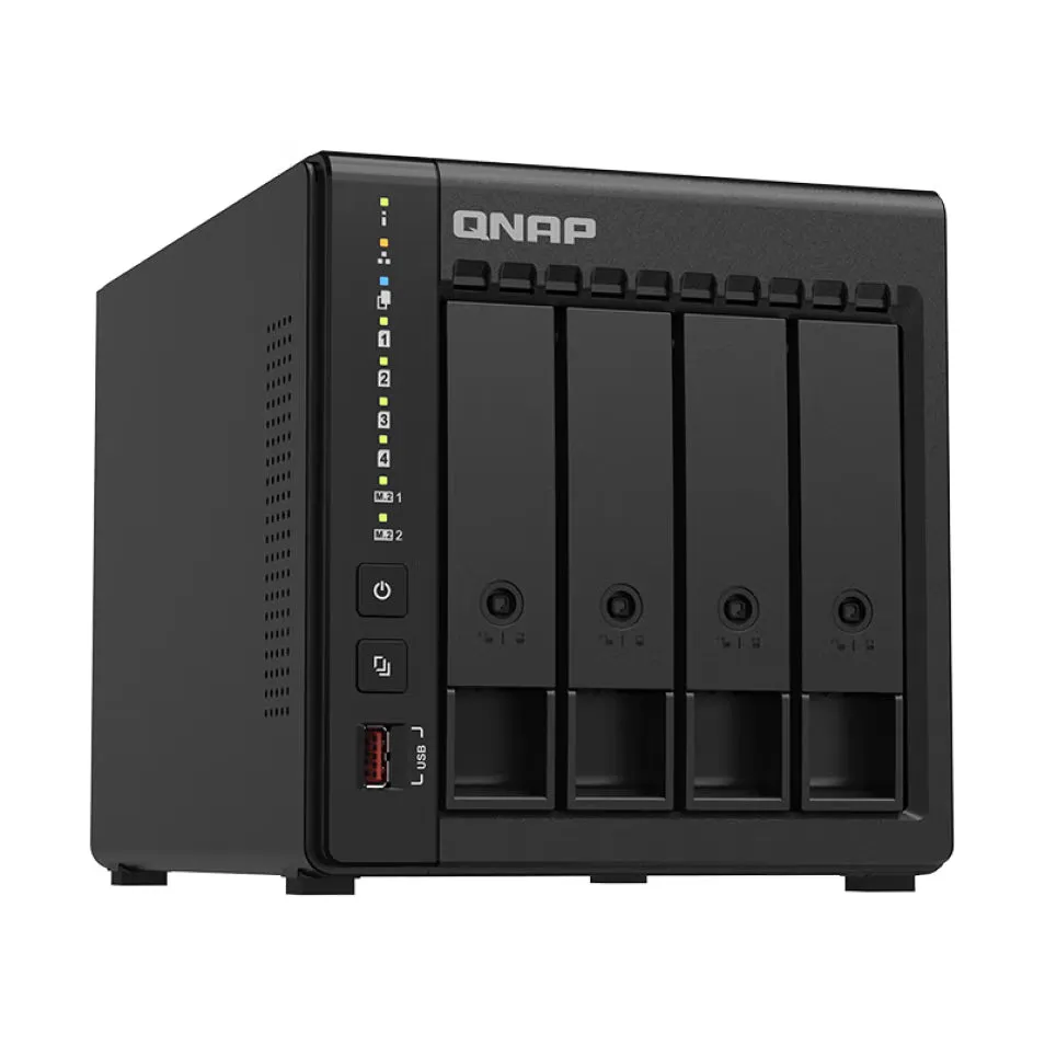 Network storage QNAP TS-464C2, 4-disk, 8 GB, 2 disks of 16 TB, black