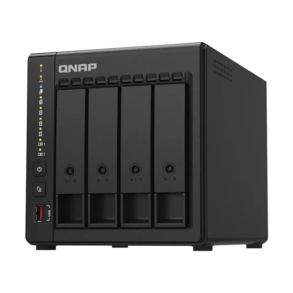 Network storage QNAP TS-464C2, 4-disk, 8 GB, 2 disks of 16 TB, black