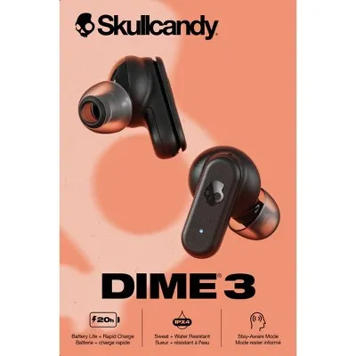 Open Box Skullcandy Dime 3 True Wireless Bluetooth Earbuds - Black