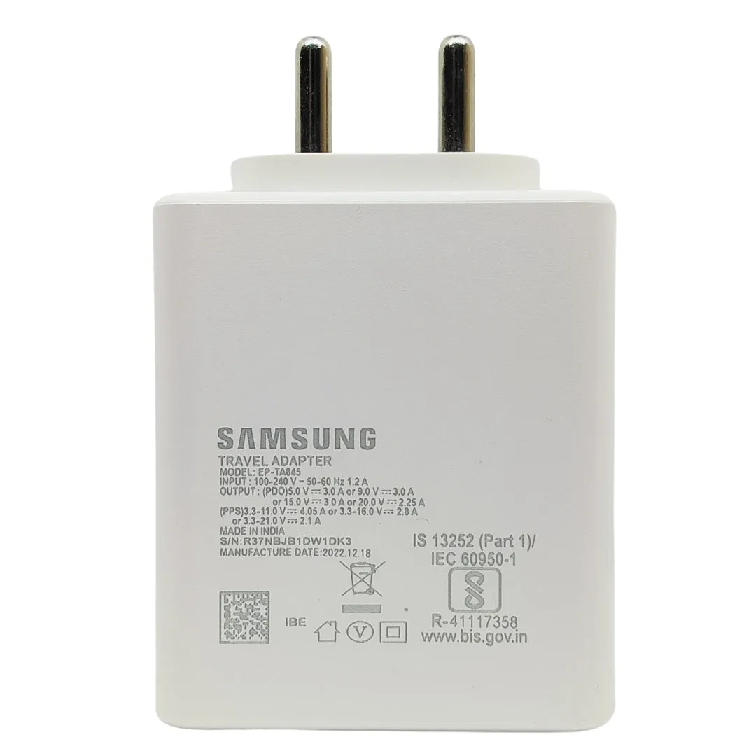 Samsung 45W Super Fast Charging Travel Adapter With C To C Cable White