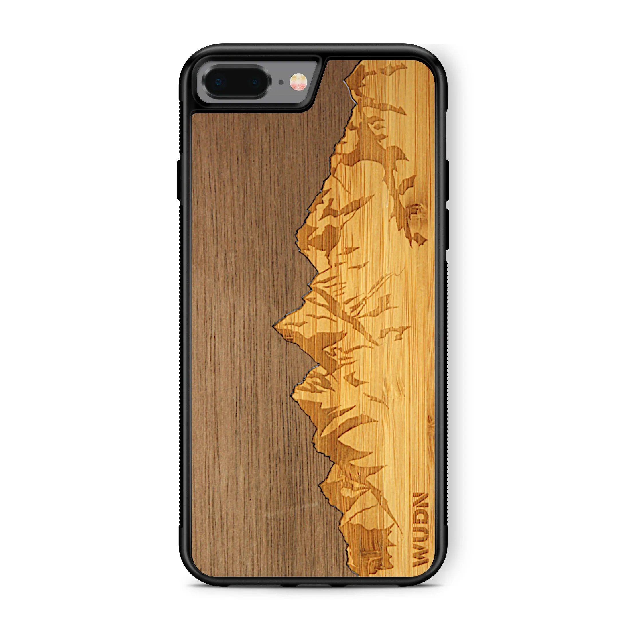 Slim Wooden Phone Case (Sawtooth Mountains Walnut Sky)