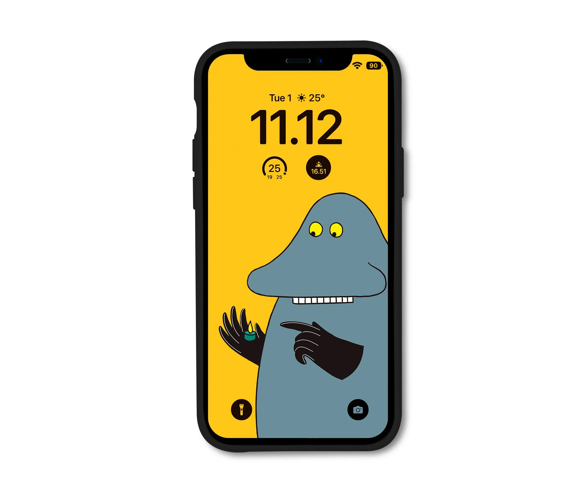 The Groke's Evening Walk iPhone Case Biodegradeable - Black