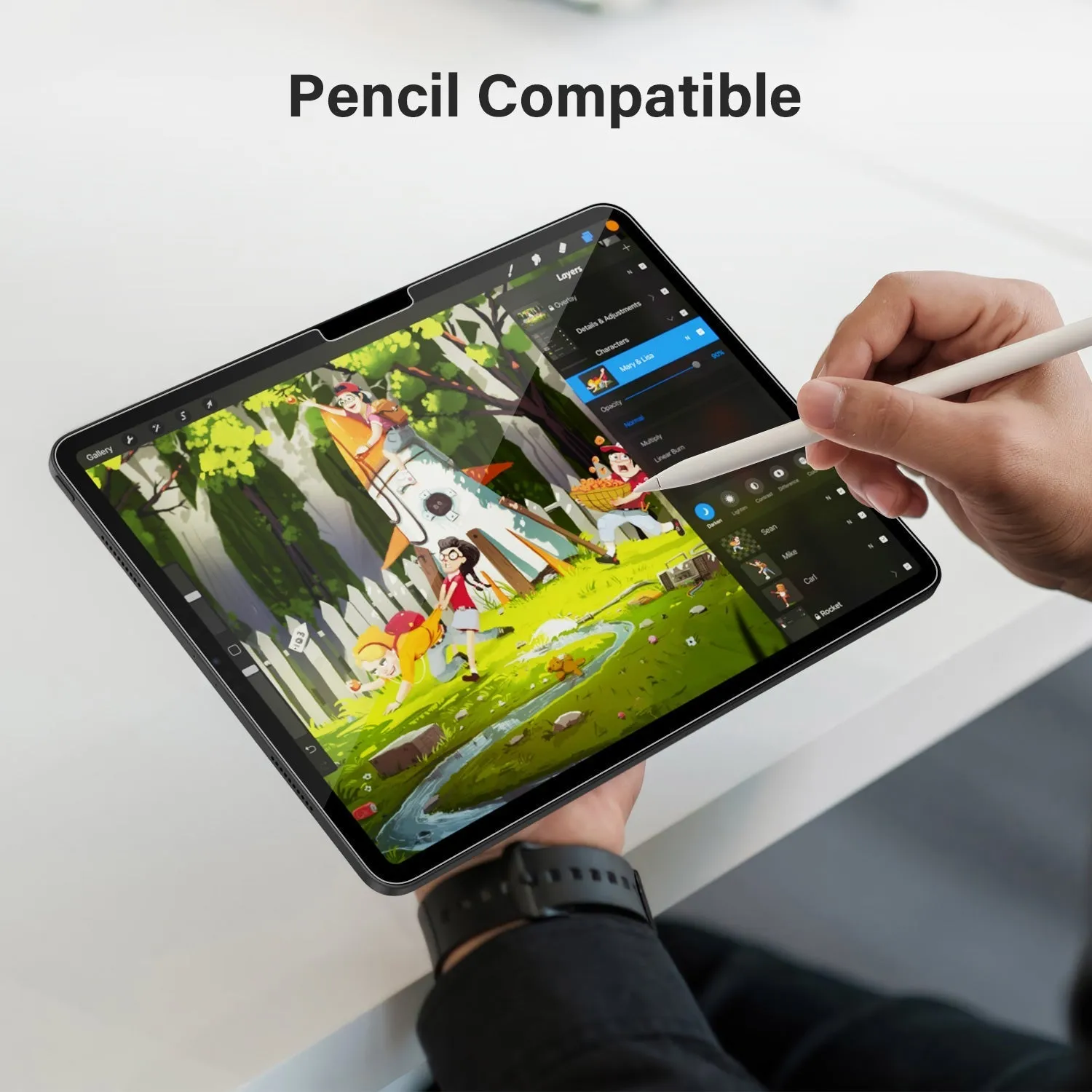 Tough On iPad Pro 11" 2024 Screen Protector Full Cover Tempered Glass
