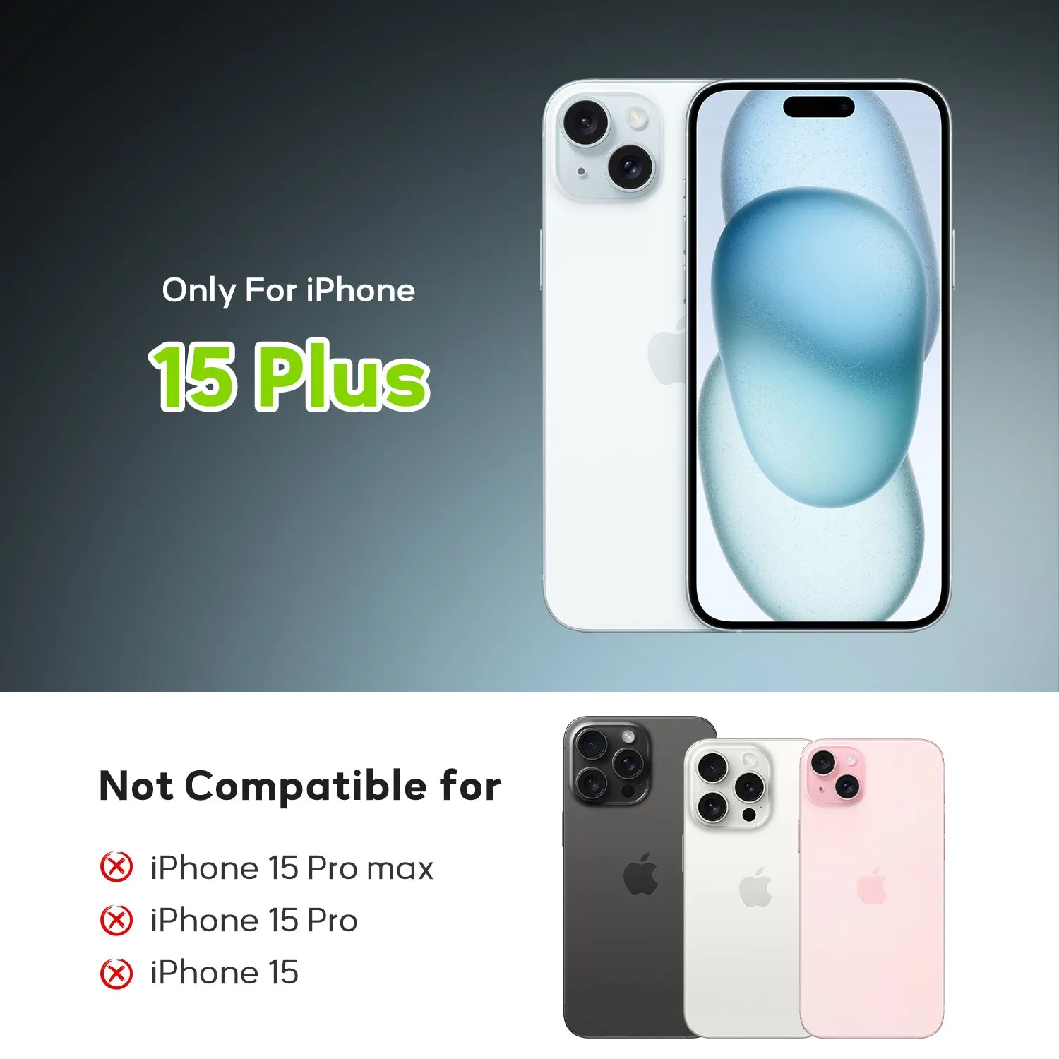 Tough On iPhone 15 Plus Double-strong Tempered Glass Screen Protector Clear