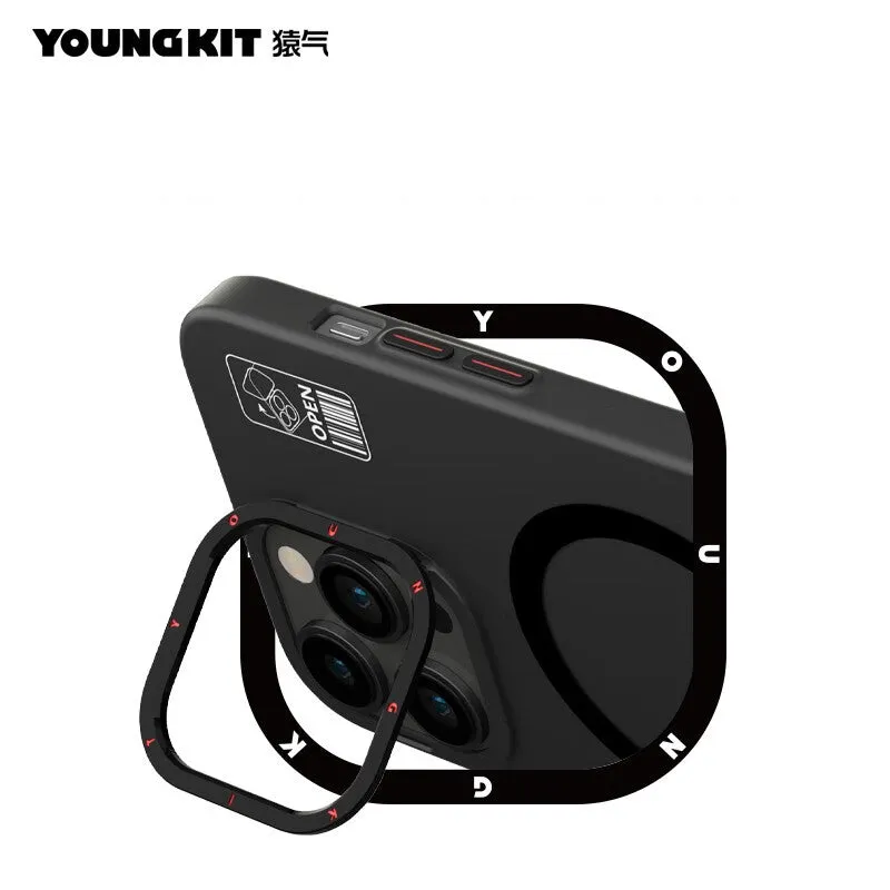 YOUNGKIT Hermit Bracket MagSafe Slim Thin Matte Anti-Scratch Back Shockproof Cover Case
