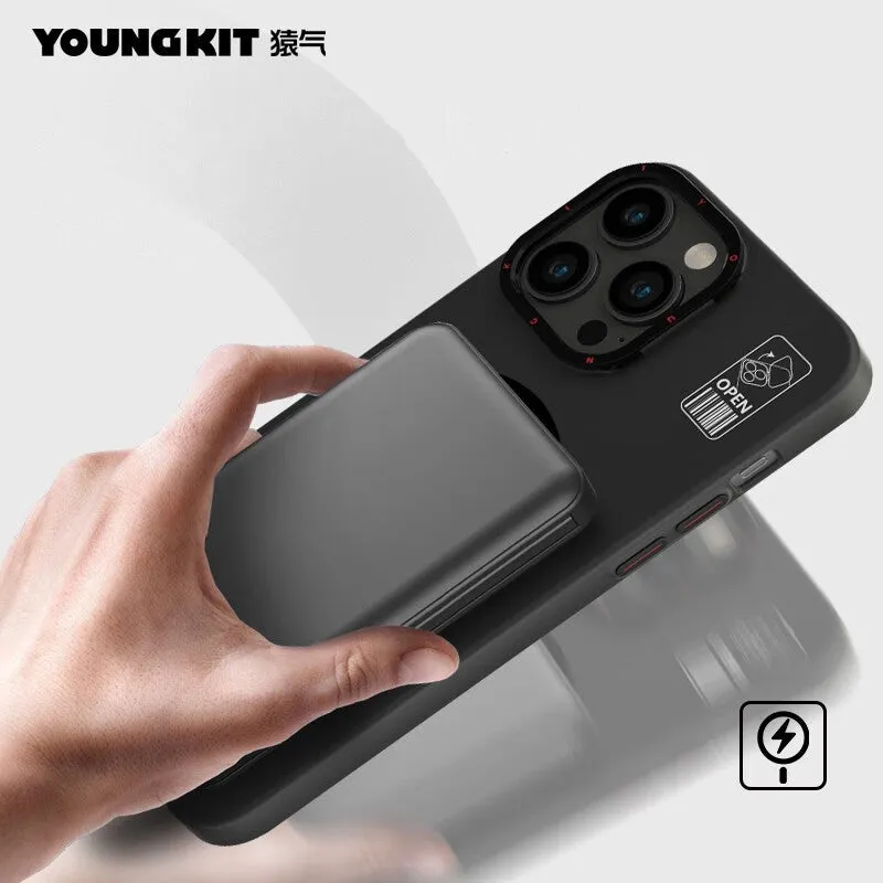 YOUNGKIT Hermit Bracket MagSafe Slim Thin Matte Anti-Scratch Back Shockproof Cover Case